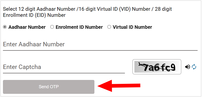 Aadhaar download online process